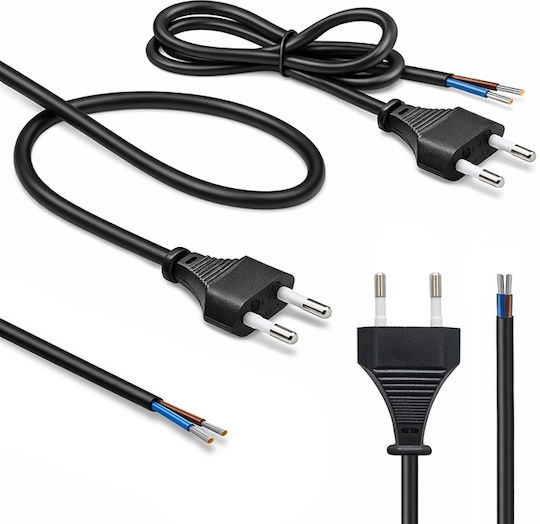 Qoltec Power Cable Cee 7/16 C Plug 2x0.50 Mm² Copper Cu Stripped Soldered 1.8 M