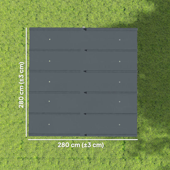Outsunny Awning Fabric Gray 3x3m