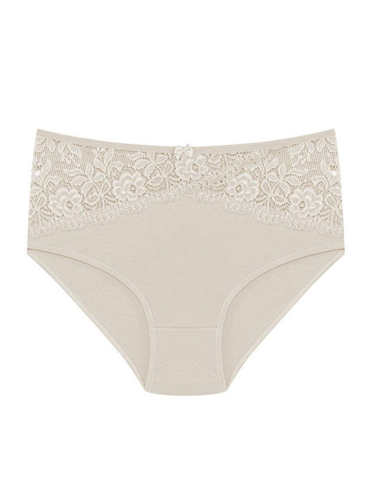 Baumwolle Hohe Taille Damen-Slips MultiPack mit Spitze Große Größe