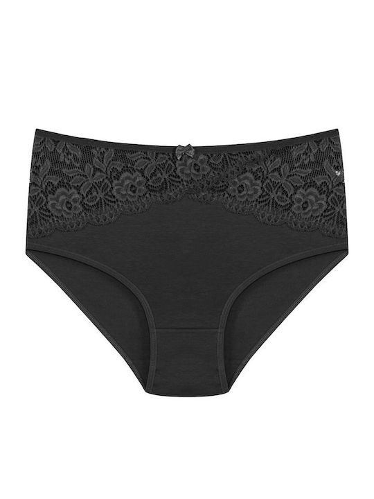 Baumwolle Hohe Taille Damen-Slips MultiPack mit Spitze Baumwolle