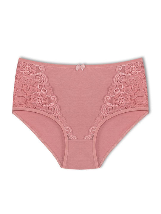 Baumwoll Damen-Slips Hohe Taille MultiPack mit Spitze Baumwoll