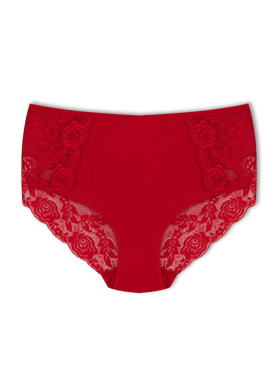 Slip Talie Înaltă 3Pack Cu Dantelă Din Bumbac Slip Talie Înaltă 3Pack Cu Dantelă Din Bumbac