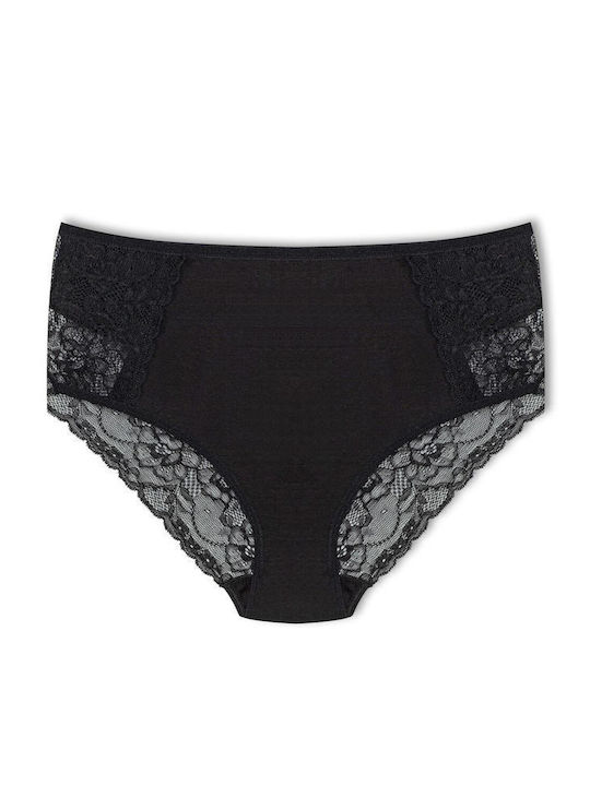Hohe Taille Damen-Slips 3er Pack mit Spitze Baumwolle
