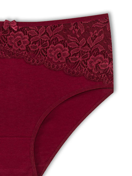 Baumwolle Hohe Taille Damen-Slips MultiPack mit Spitze Große Größe