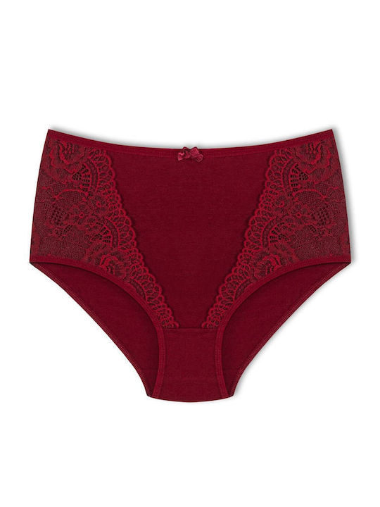 Baumwolle Hohe Taille Damen-Slip mit Spitze Baumwolle