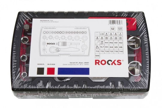 Rooks Schraubendreher-Bits Set 1/4 28 Stück Smart