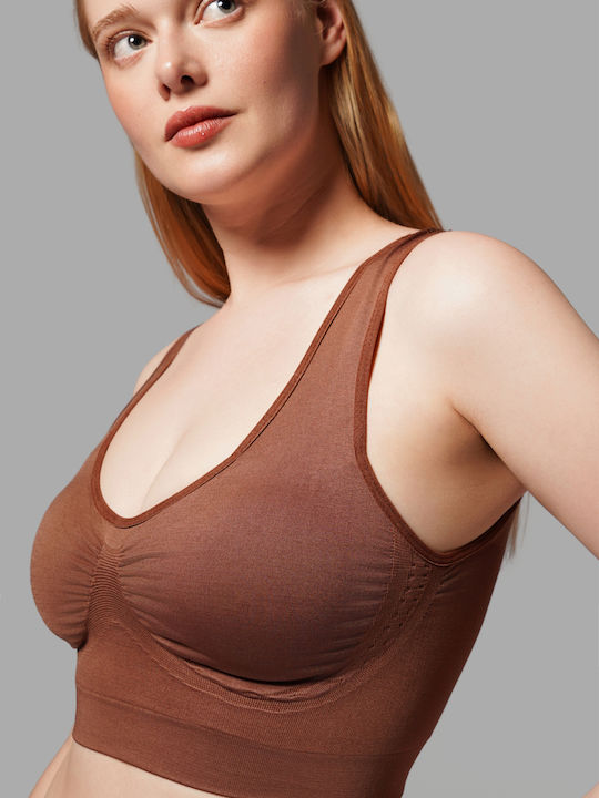 Corset Bustier Seamless Brown