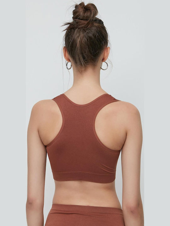Women's Athletic Sports Bra Brown