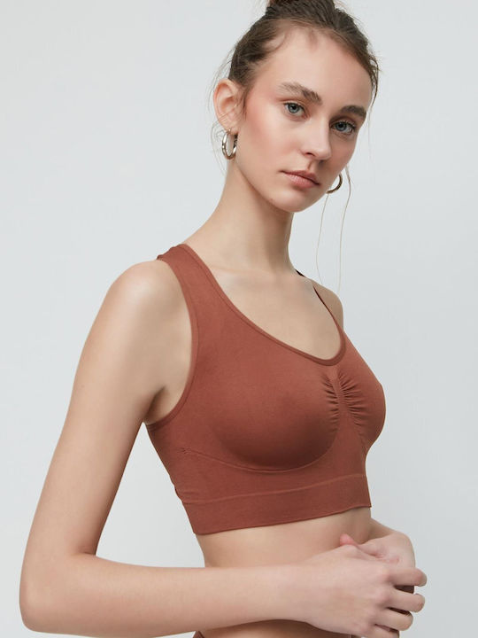 Women's Athletic Sports Bra Brown