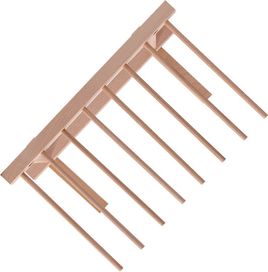 Pasta Drying Rack 8 Arms Beech Wood 36 X 30 Cm Zokura