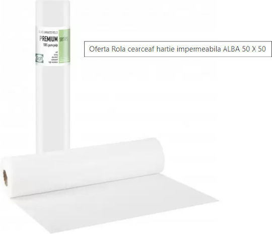 Rolă Albă Impermeabilă Pentru Pat 50 X 50
