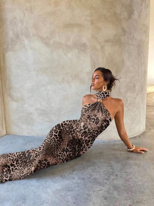 Woman's Fashion Φόρεμα Λεοπαρ