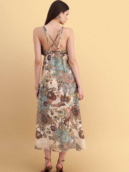 Sommer Midi Damenkleid Mehrfarbig