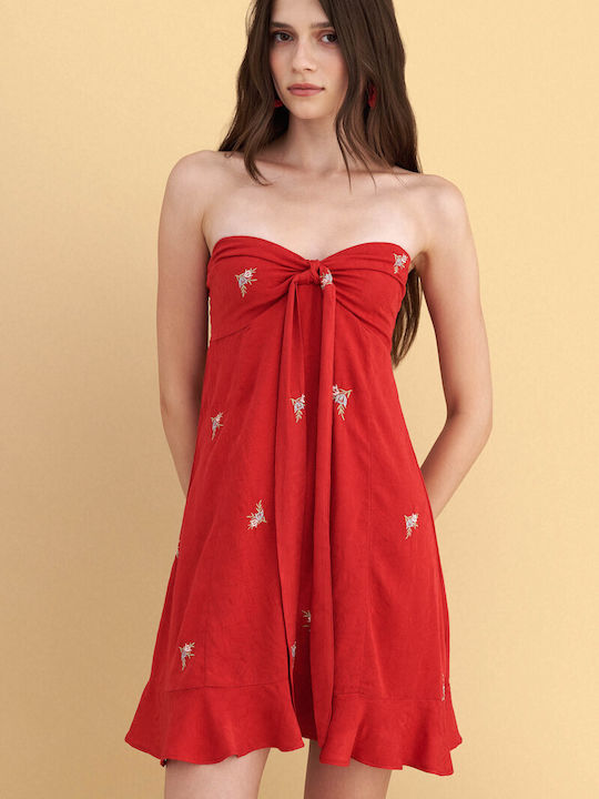 Sommer Mini Damenkleid Rot 91119855-Poppy Rot
