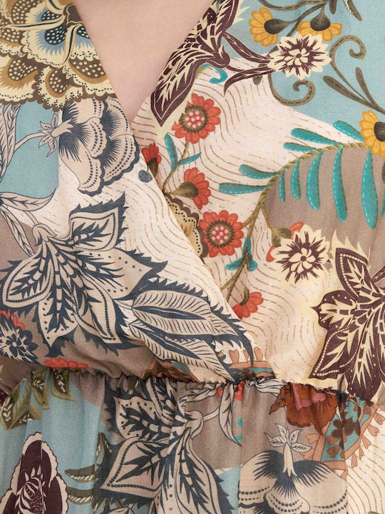 Sommer Midi Damenkleid Mehrfarbig