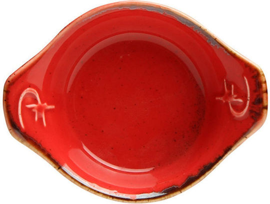 Porland Porland Dip-Schale Rund aus Porzellan Rote mit Durchmesser 7cm Porland Porland Dip-Schale Rund aus Porzellan Rote mit Durchmesser 7cm