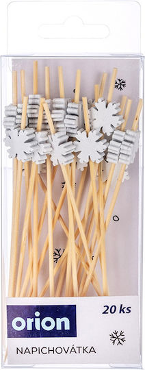 Bambus Schneeflocke Snack Zahnstocher 12 Cm 20 Stück