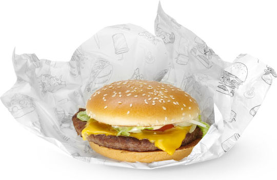 Hendi Pergamentpapier Snacks Pommes Frites 25x35 Cm Fast Food Muster 500 Stück