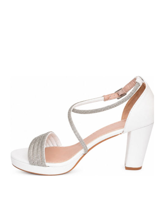 Sandale Elegante Damă Albe SJ-H8-1118X-26SA-Alb