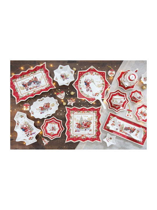 Easylife Christmas Memories Χριστουγεννιάτικος Δίσκος Πορσελάνινος Άγιοι Βασίληδες 25x17εκ.