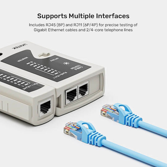 Unitek OT140AGY01 Tester Καλωδίων Δικτύου RJ45 / RJ11