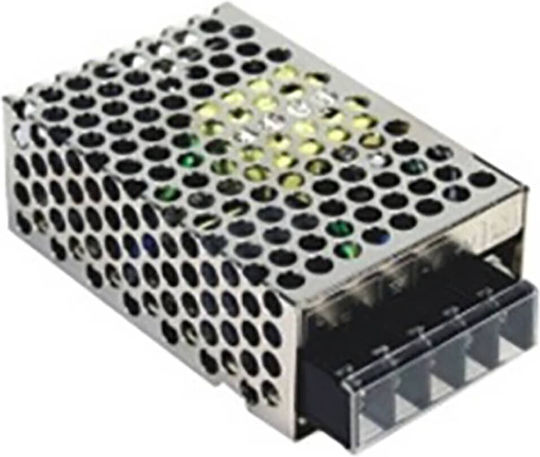 Mini Τροφοδοτικό Led Ip20 Ισχύος 25w Τάση Εξόδου 5v Rs-25-5 Mean Well