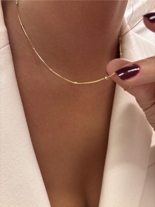 Necklace From Gold Plated Steel