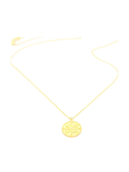 Double Talisman Necklace in 9 K Gold