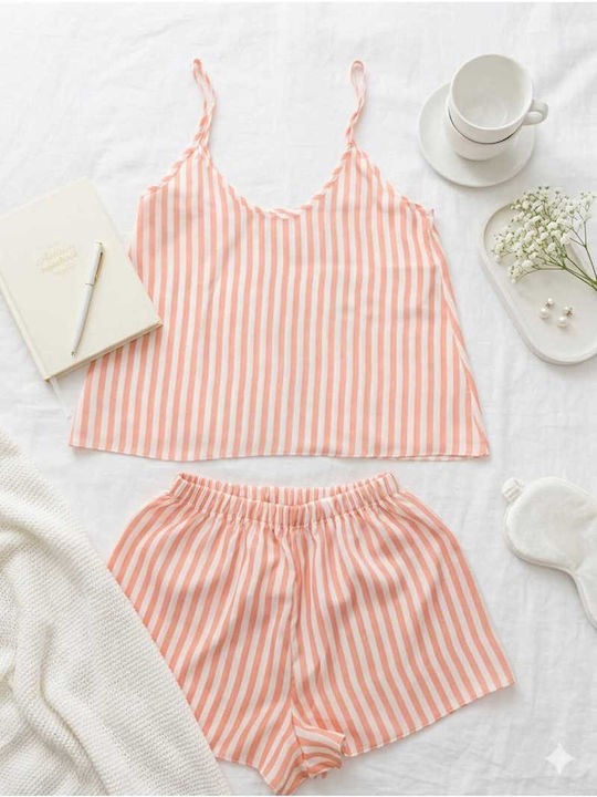 Set De Pijamale Dama Roz De Vară