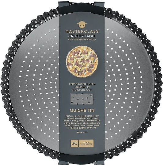 Kitchen Craft Φόρμα Ζαχαροπλαστικής για Τάρτα από Ανοξείδωτο Ατσάλι 28x3εκ.