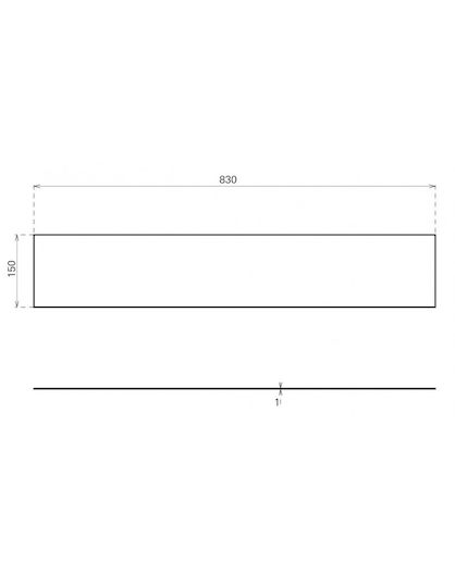 Самозалепваща Защитна Плоча За Врата Анодиран Алуминий 830x150 Mm Thirard 00922312