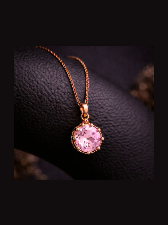 Necklace with Pink Gold Plating Pink