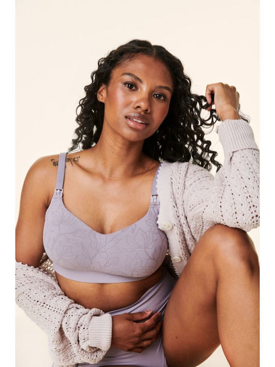 Bravado Maternity & Nursing Bra with Clips Grey Orchid Jacquard