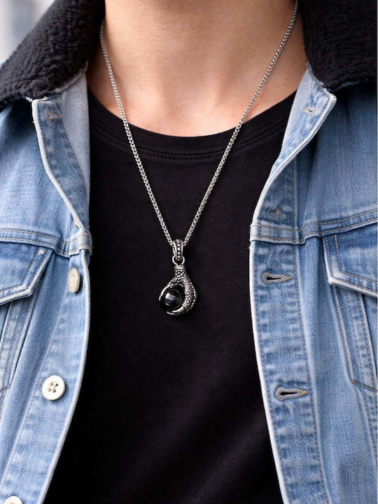 Necklace Made of Black Steel