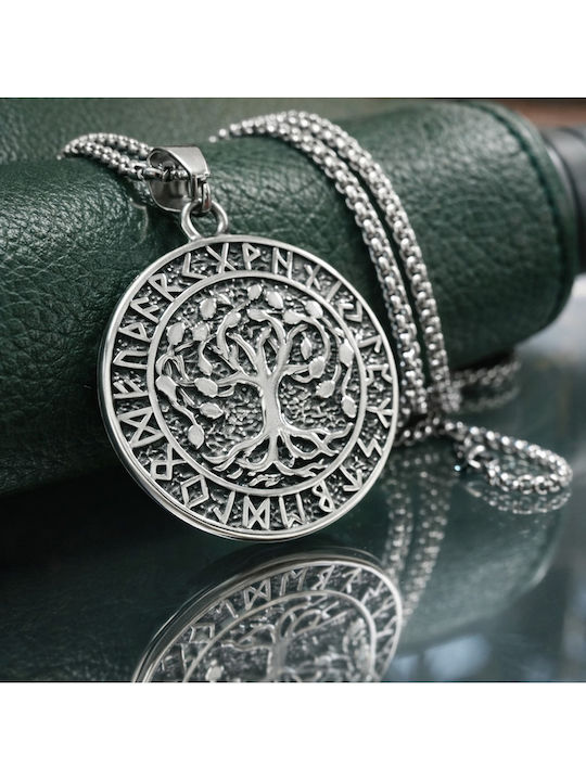 Double Tree Necklace Made of Steel