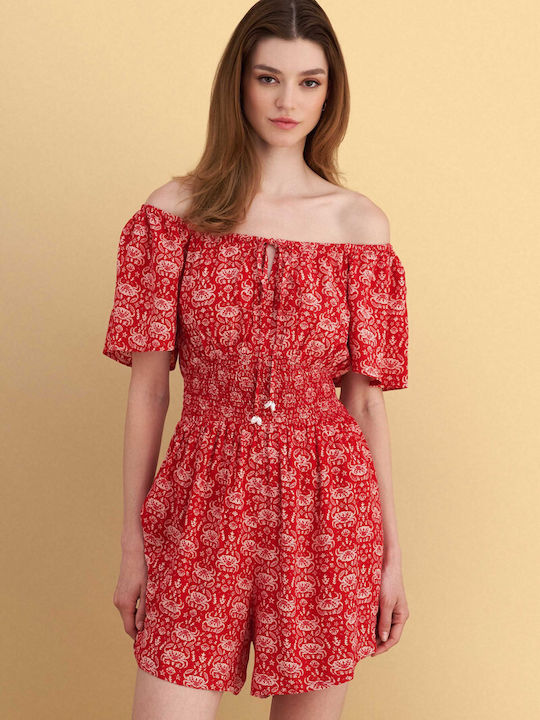 Damen Jumpsuit Rot
