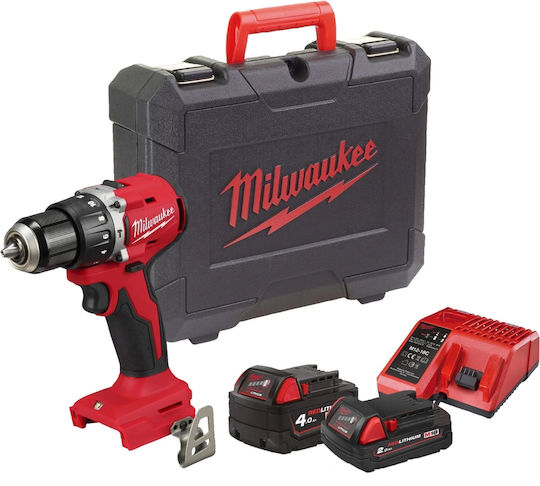 Milwaukee M18 BLPDRC -422C Κρουστικό Δραπανοκατσάβιδο Μπαταρίας Brushless 18V 1x4Ah & 1x2Ah