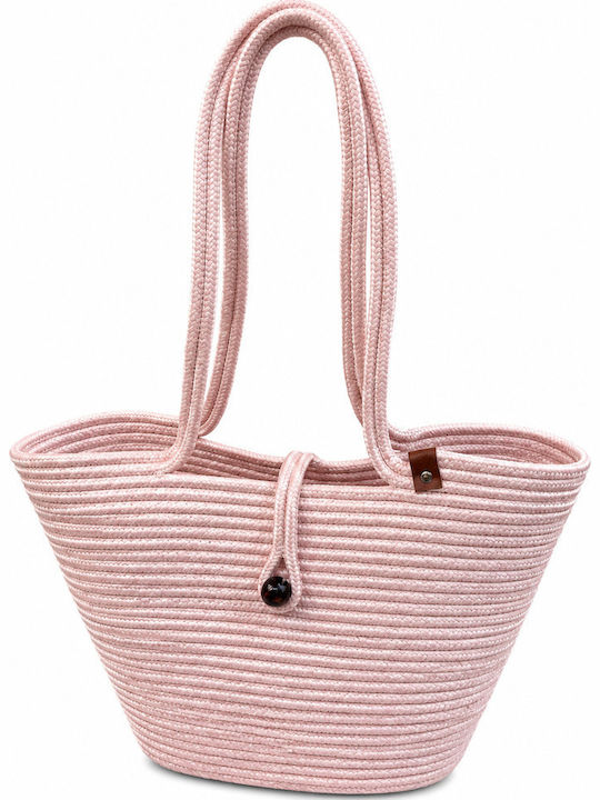 Enpapa Korbweide Strandtasche Rosa