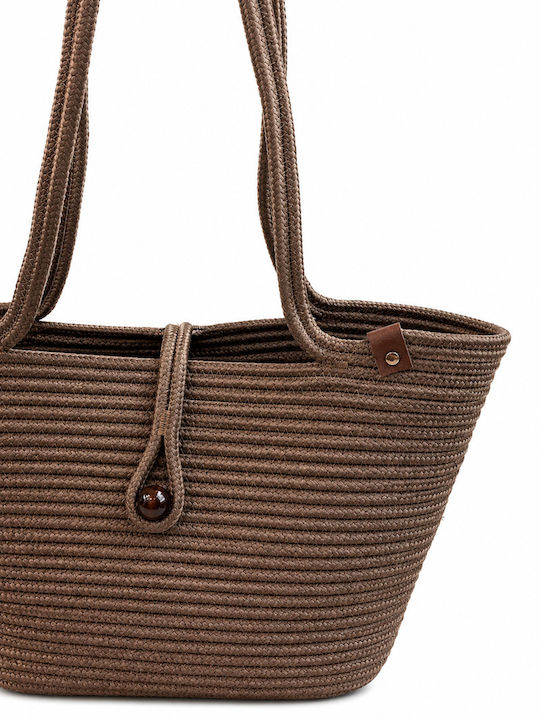 Wicker Brown Beach Bag