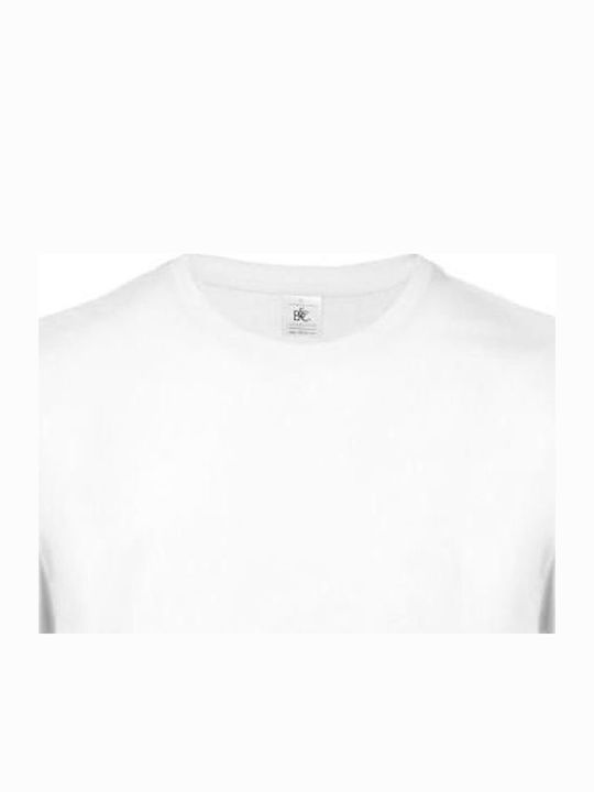 B&C Ανδρικό Διαφημιστικό T-shirt Κοντομάνικο White
