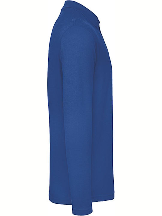 B&C Мъжка Рекламна Блуза Дълъг Ръкав Royal Blue
