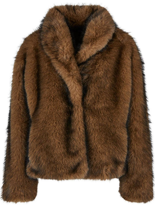 Short Women's Fur Brown/Black