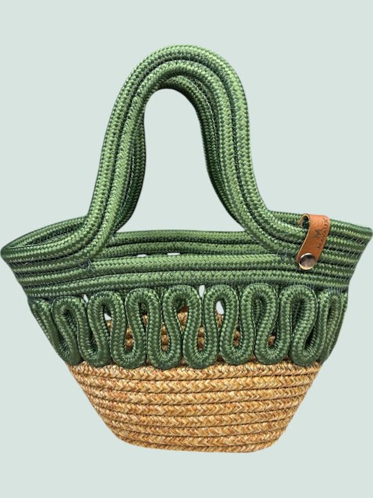 Geantă De Plajă Din Wicker Verde