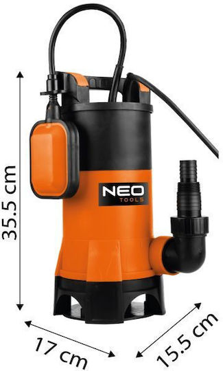 Neo Tools Pumpe Abwasser/Abwasser 1.2hp 04-746