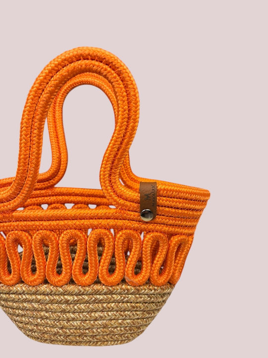 Strandtasche Aus Korbweide Orange