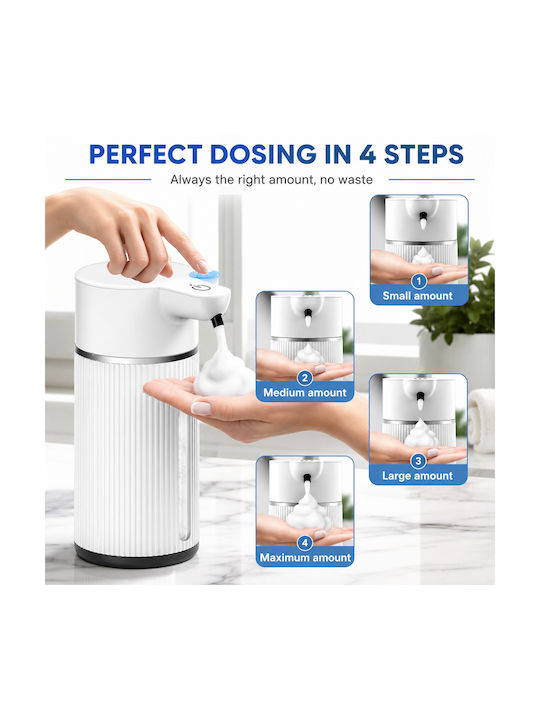 Luvlu Dozator De Ață De Bucătărie Din Plastic Automat Alb 420ml