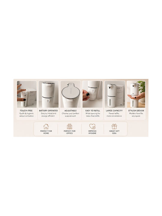 Dozator De Bucătărie Metalic Automat Alb 350ml