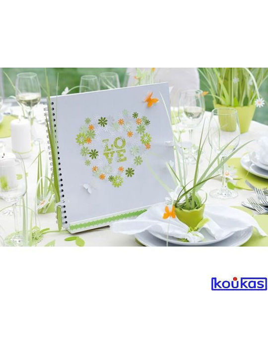 Hochzeitswunschbuch Spiral 30x30cm 40 Blatt Weiß