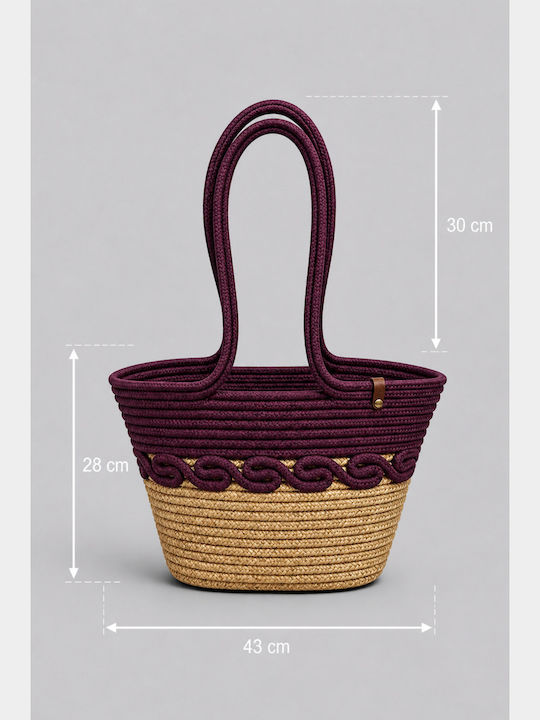Enpapa Korbweide Strandtasche Lila Enpapa Korbweide Strandtasche Lila