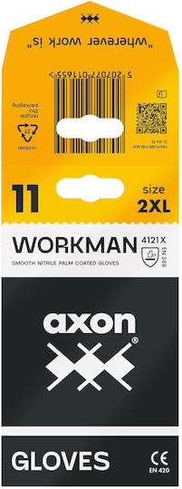 Axon Safety Gloves Grey Nitrile/Polyester